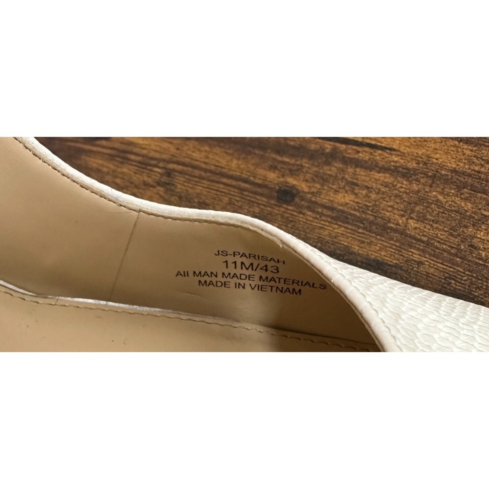 Jessica Simpson Parisah Cream Faux Snakeskin Textured Platform Pumps Heels 11 M - Picture 12 of 16